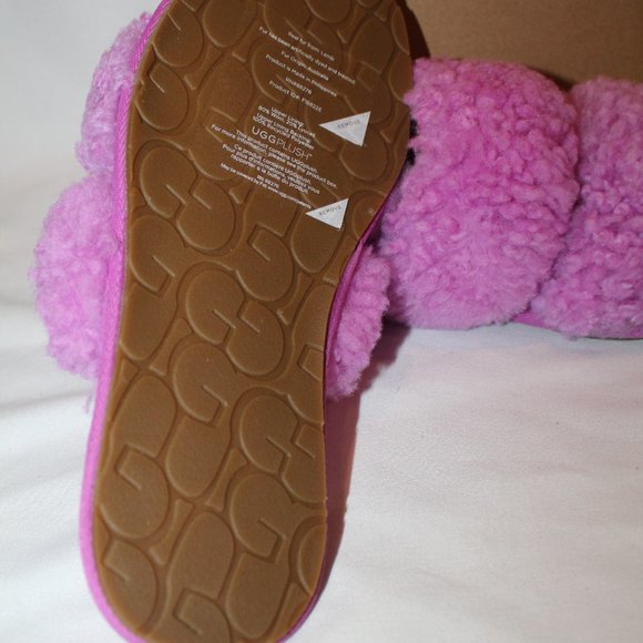 NIB UGG WOMEN'S CURLY SCUFFETTA SHEARLING SLIPPERS PINK - Picture 6 of 7